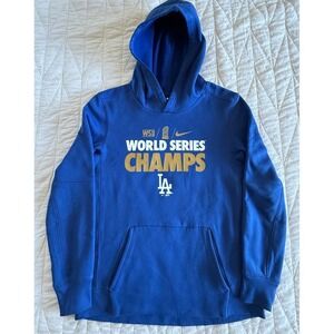 Nike Los Angeles Dodgers World Series Champs Hoodie Kids Size L